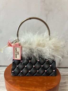 Pursenality Purse "Girls Night Out" W/Feathers Purse Charm Christmas Ornament